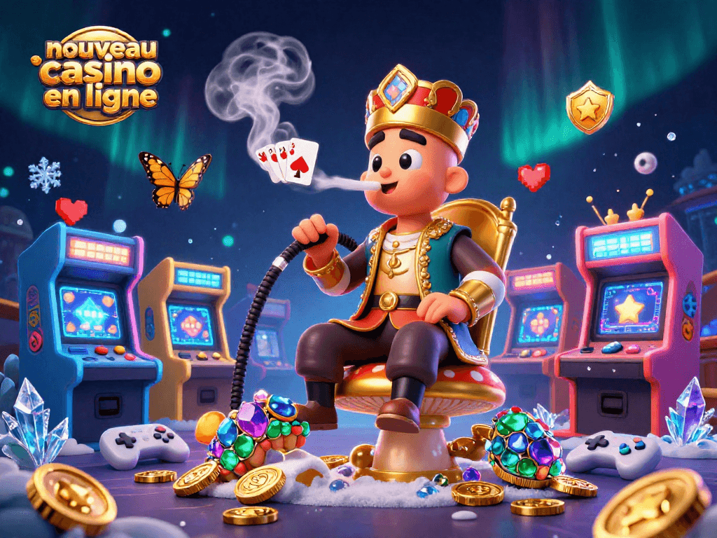 Jouer sur un nouveau casino en ligne avec une ambiance dynamique et des personnages colorés en 3D.