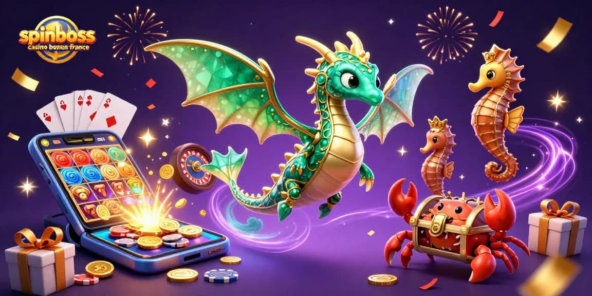 Découvrez le bonus SpinBoss Casino France avec des dragons et des jeux de casino captivants.